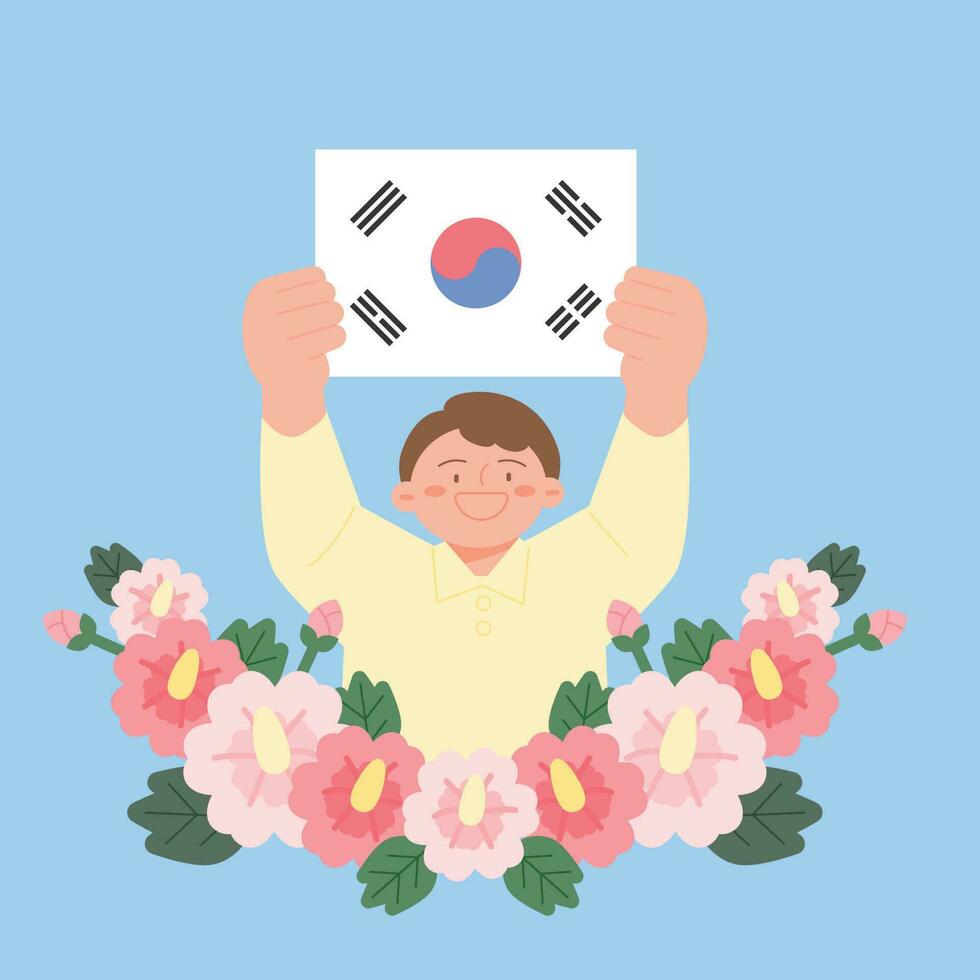 South Korea Memorial day. June 6 vector