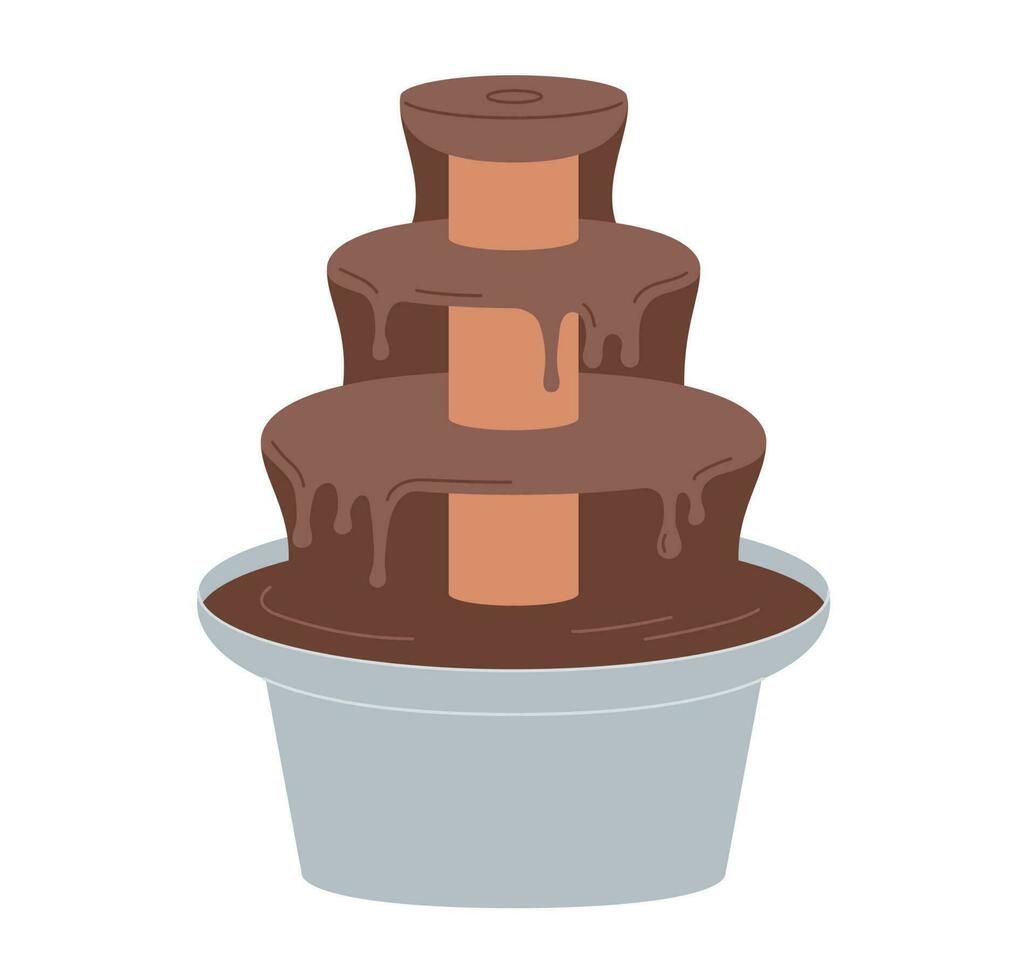 chocolate dulce fuente. sencillo vector ilustración.