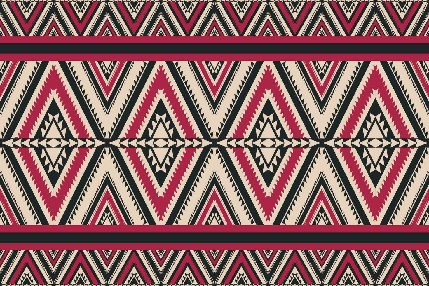 Native aztec embroidery pattern. Aztec Navajo geometric stripes seamless pattern. Ethnic southwest geometric pattern use for textile, carpet, rug, tapestry, cushion, upholstery, wallpaper, etc. vector