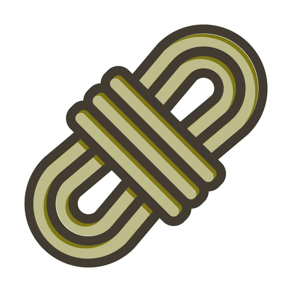 Rope Vector Thick Line Filled Colors Icon Design