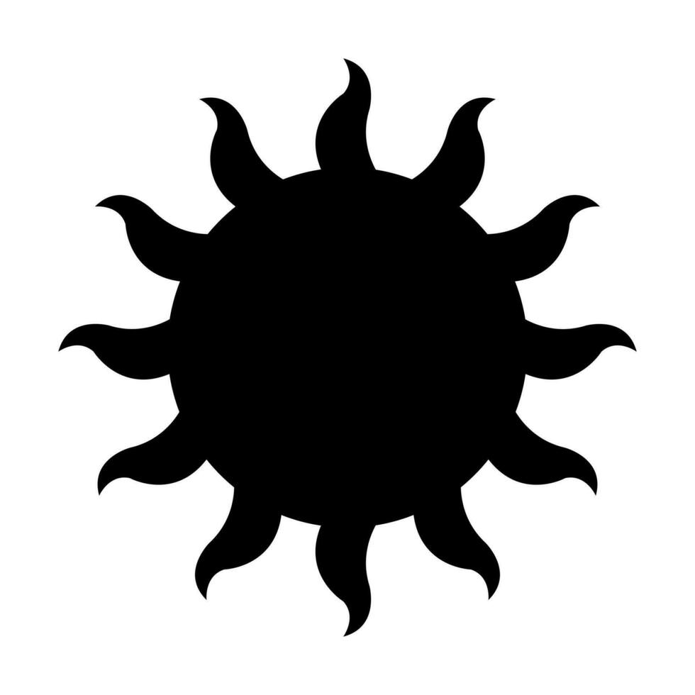 Sun Vector Glyph Icon Design