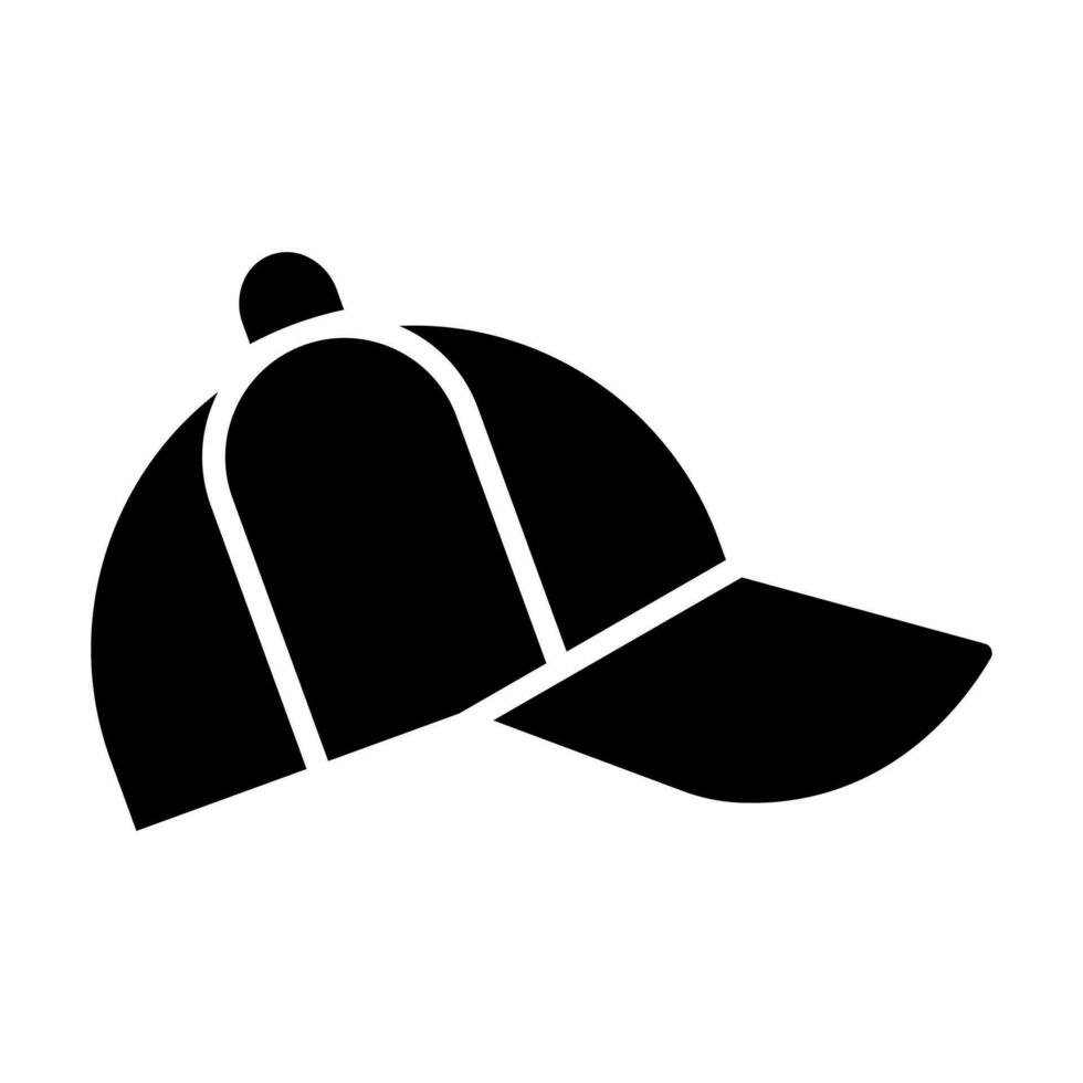 Baseball Cap Vector Glyph Icon Design
