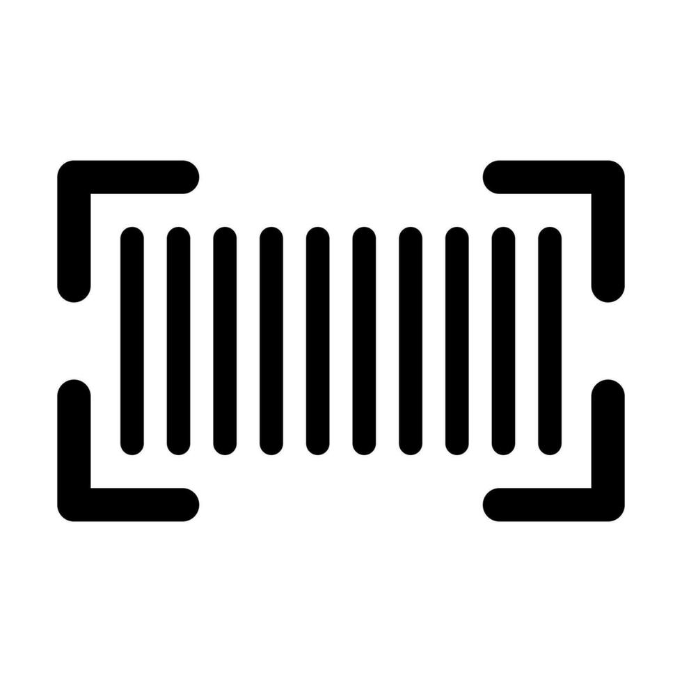 Barcode Vector Glyph Icon Design