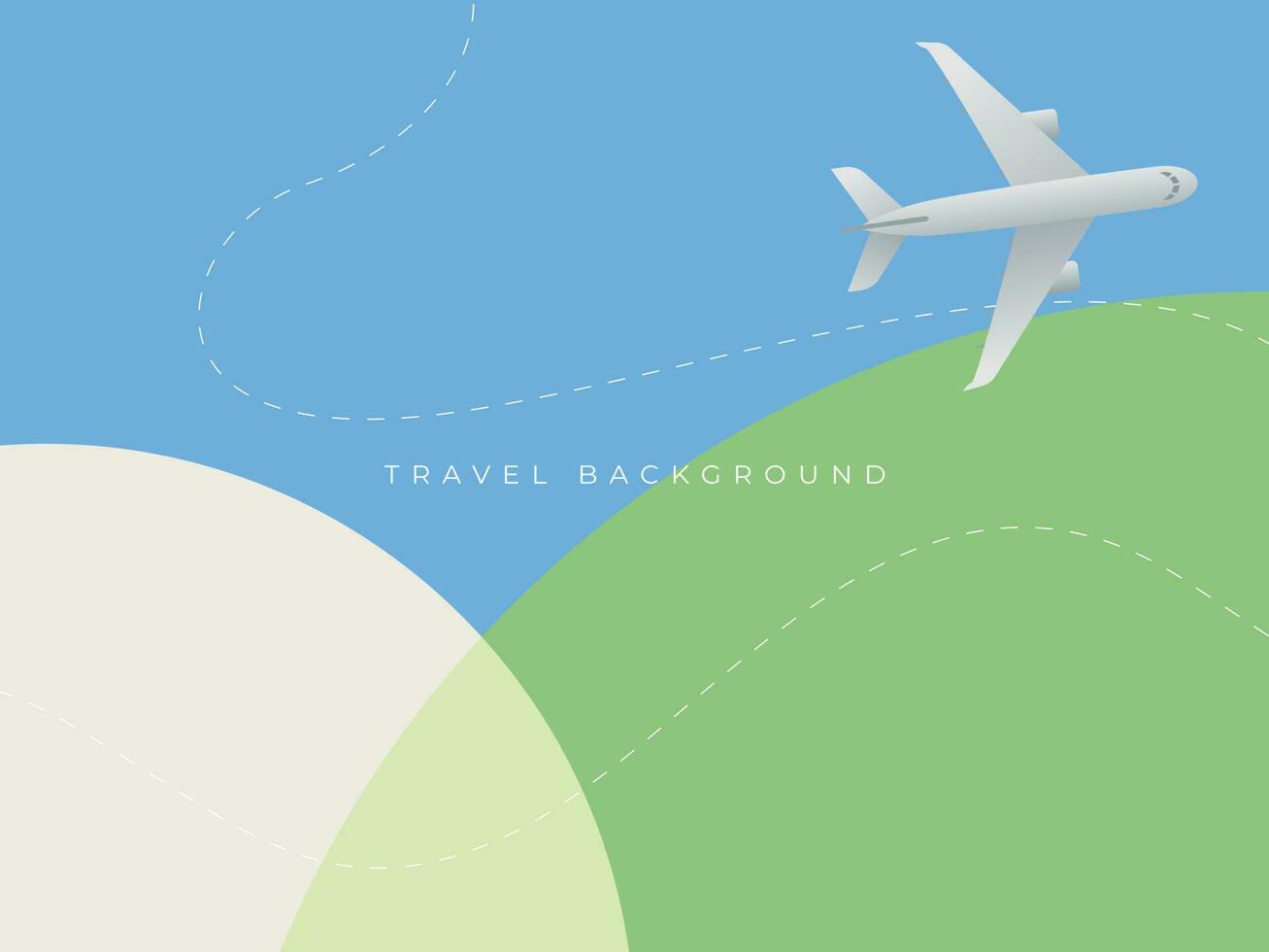 Airplane Travel background vector illustration