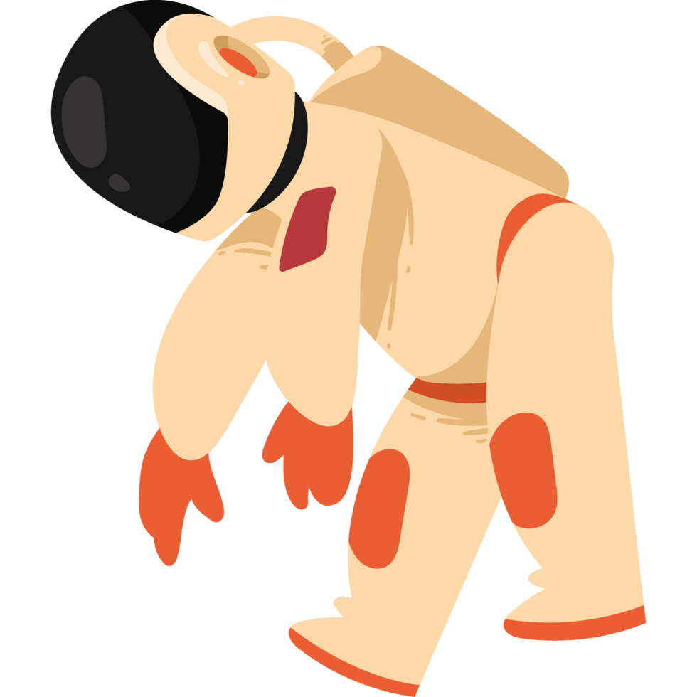 astronaut sleeping position png