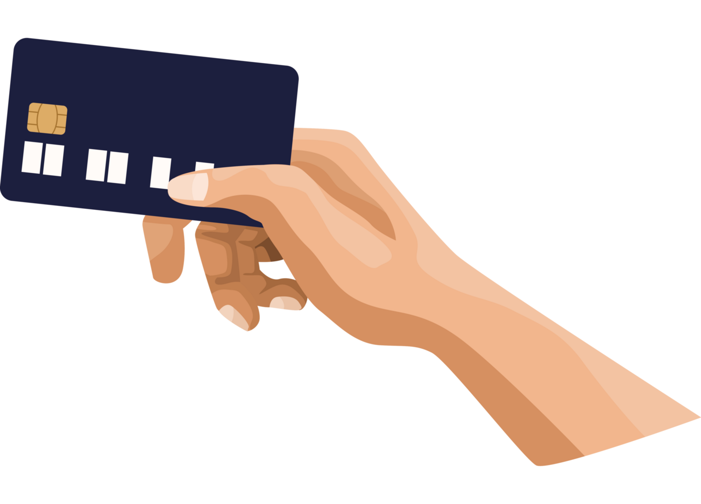 hand with credit card png