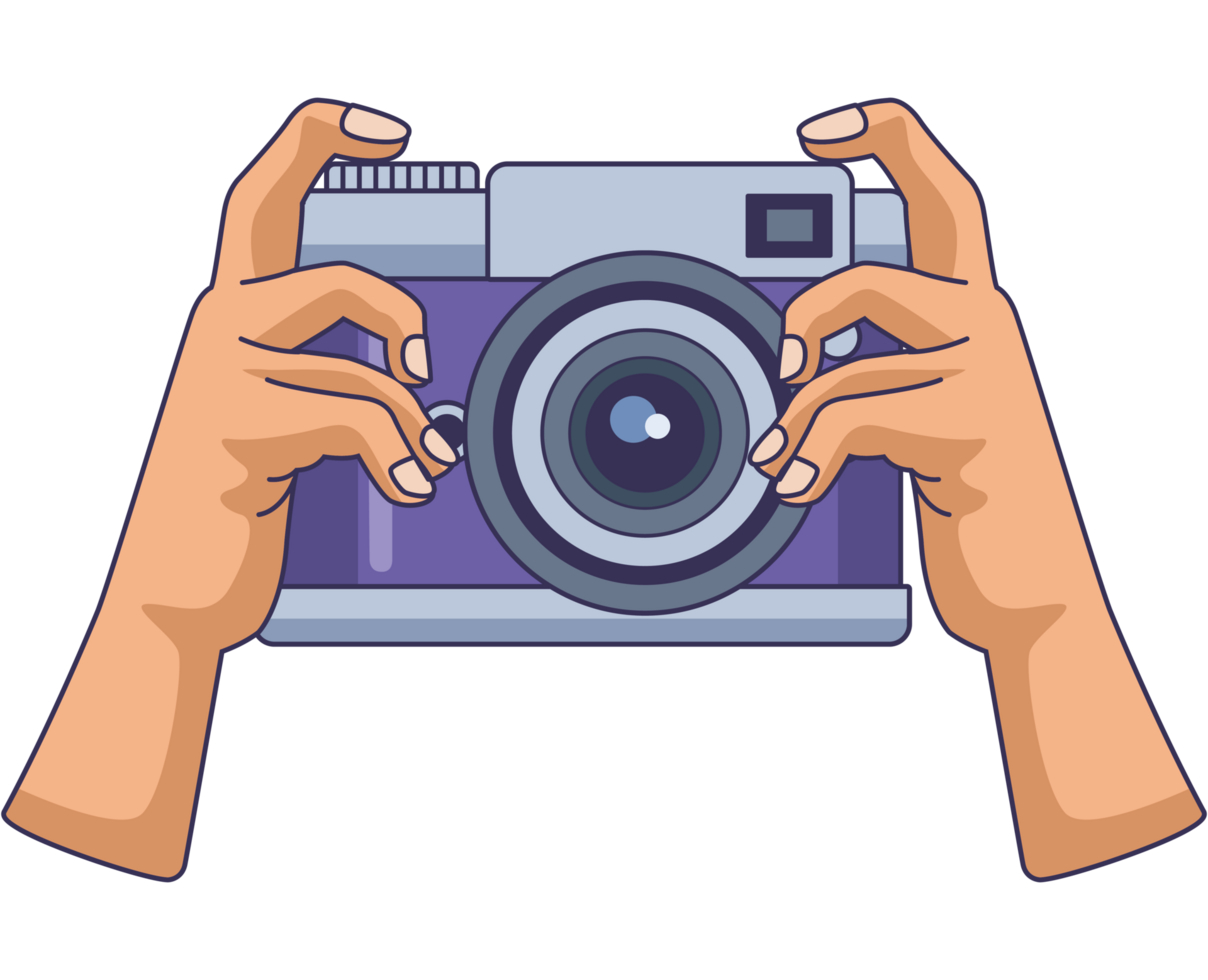 hands using camera photographic png