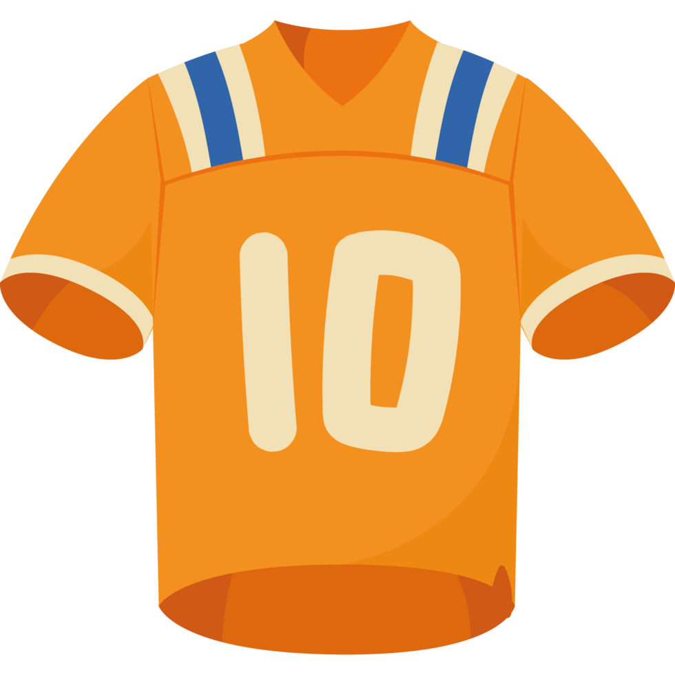 equipamento de camisa de futebol americano png