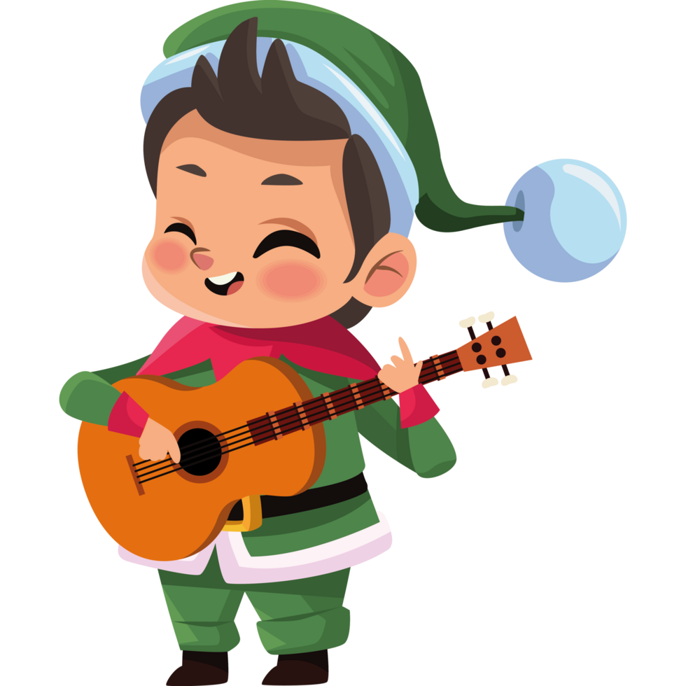 little elf playing guitar png