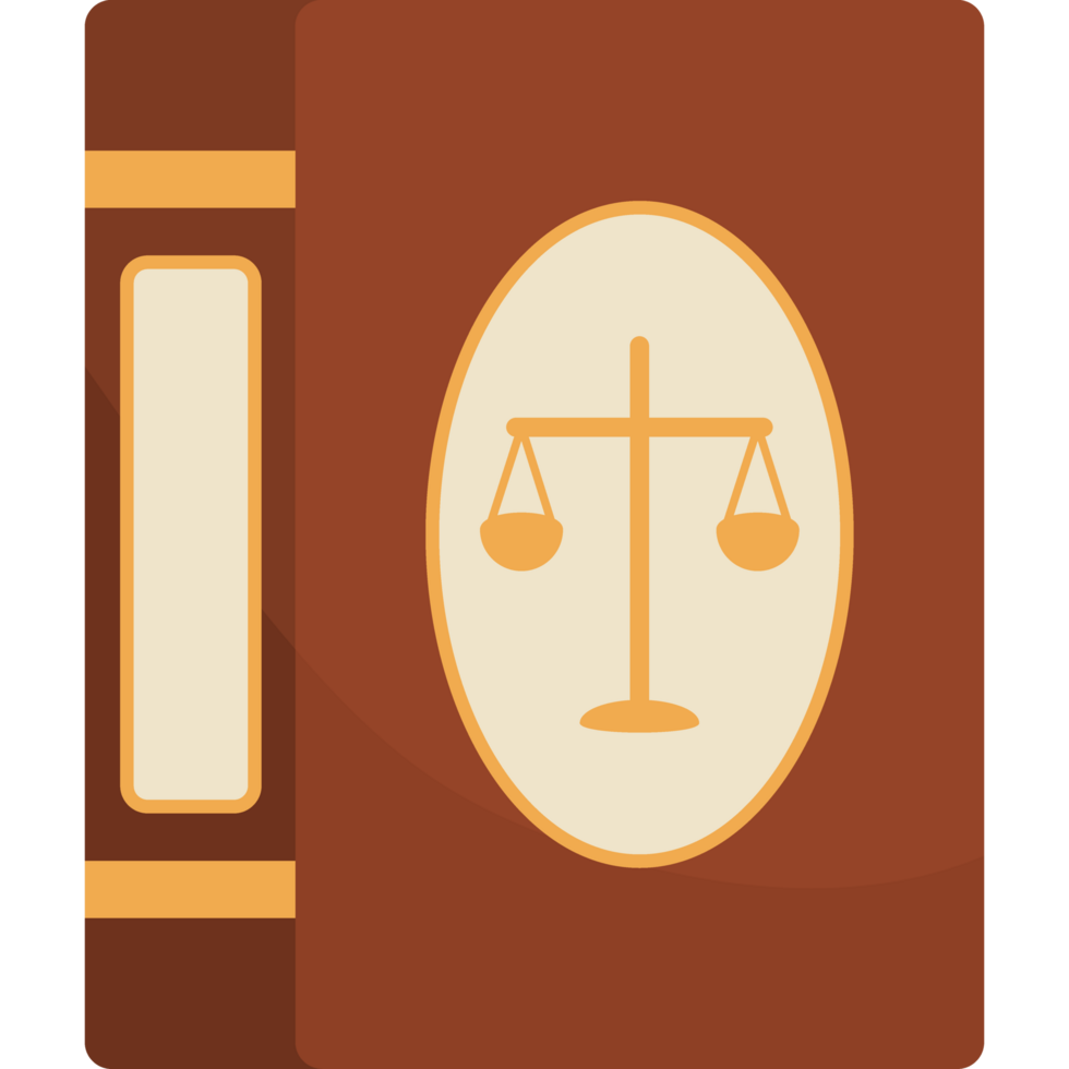 brown law book justice png