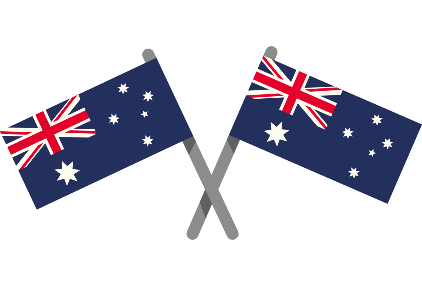 australian flags in poles png