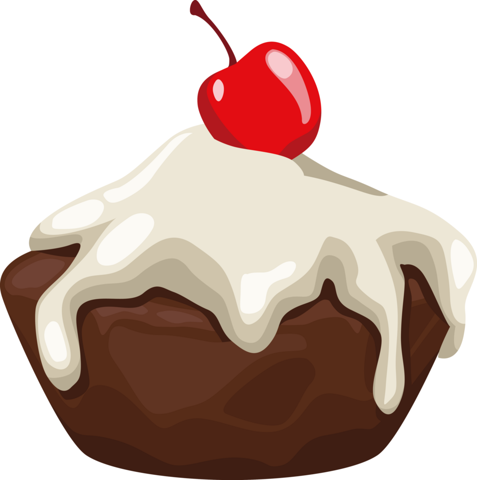 cupcake doce com berry png