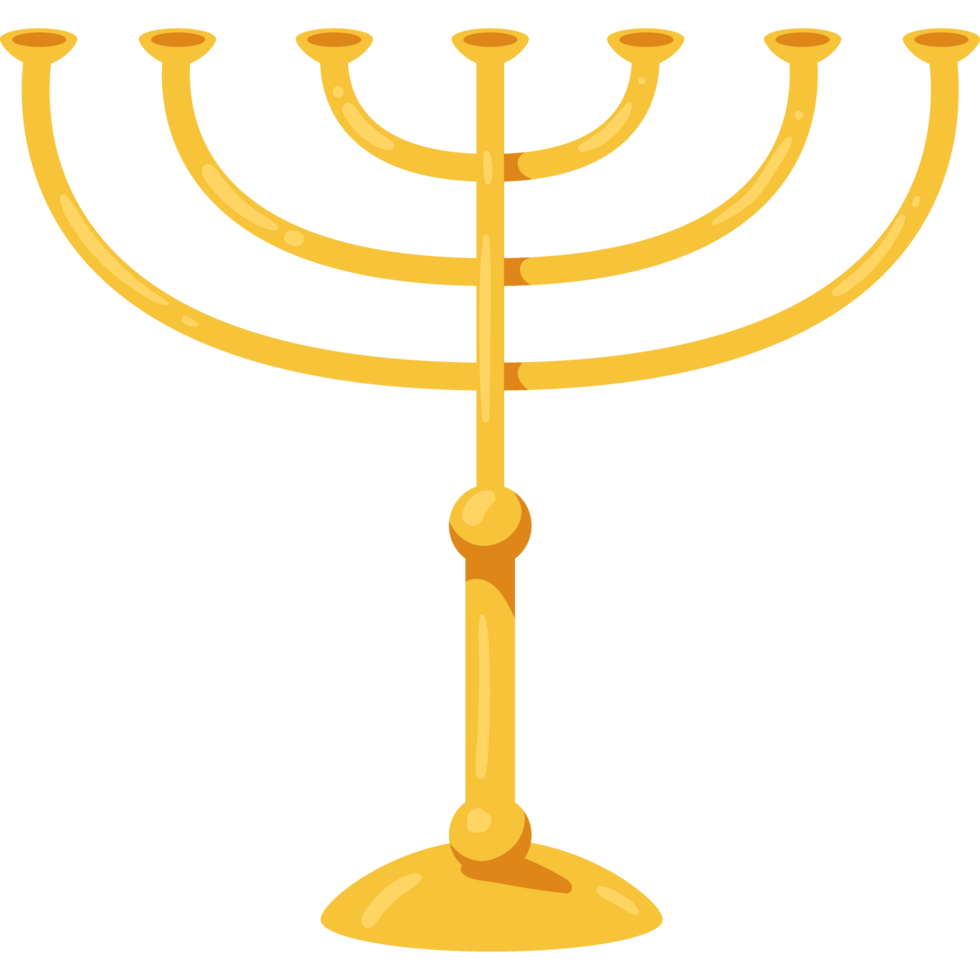 golden jewish chandelier png