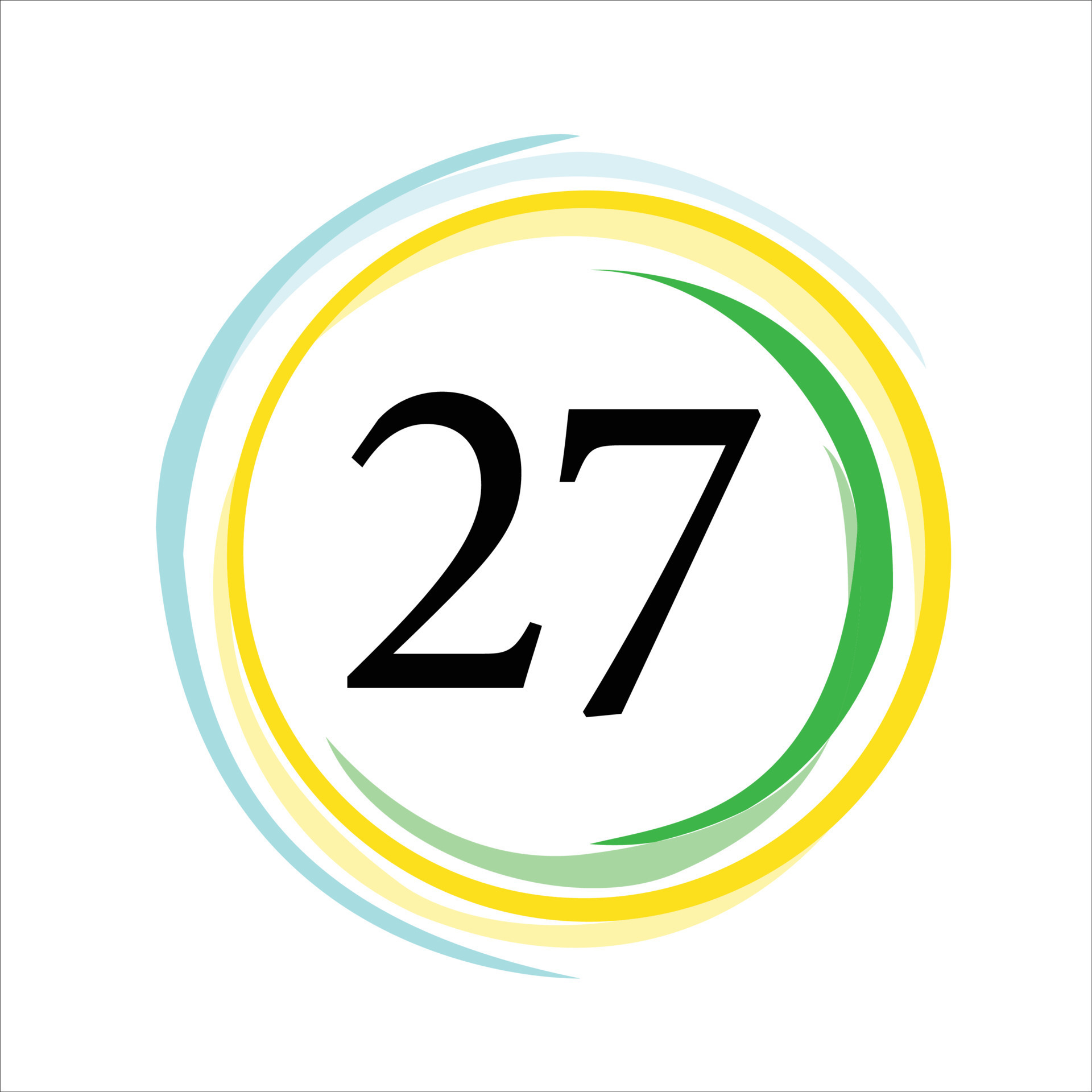 Round color font logo number 27 24089349 Vector Art at Vecteezy