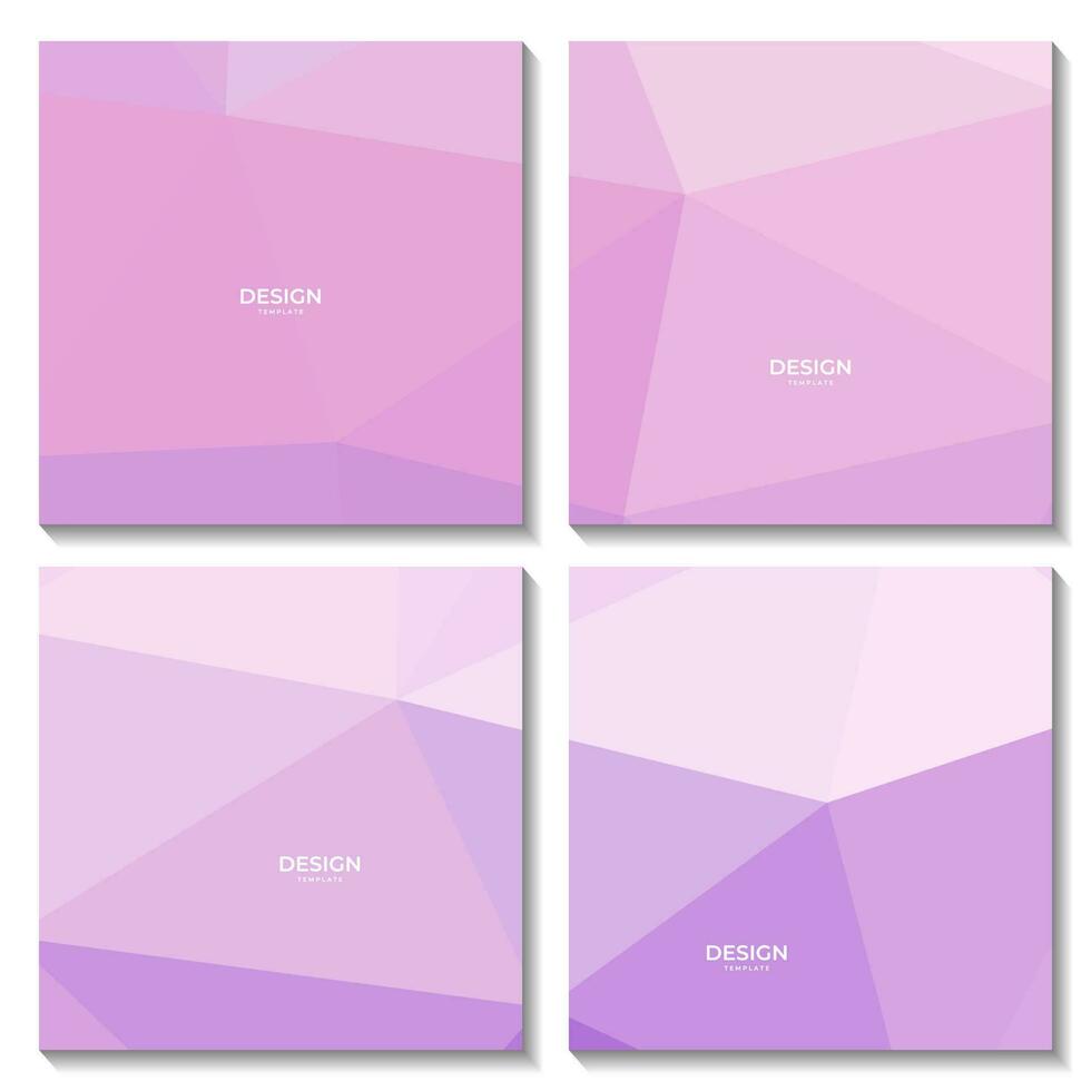 a set of abstract purple background with triangles vector