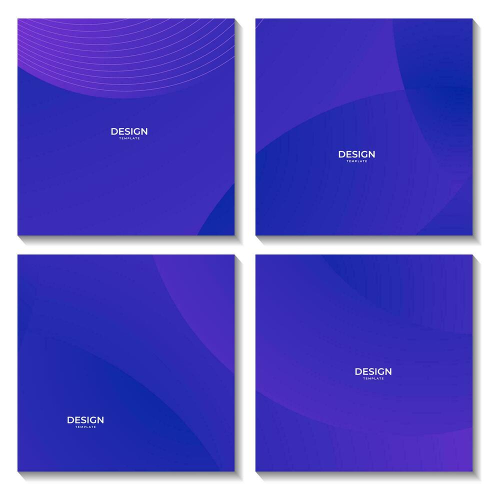 set of abstract purple and blue background with waves vector