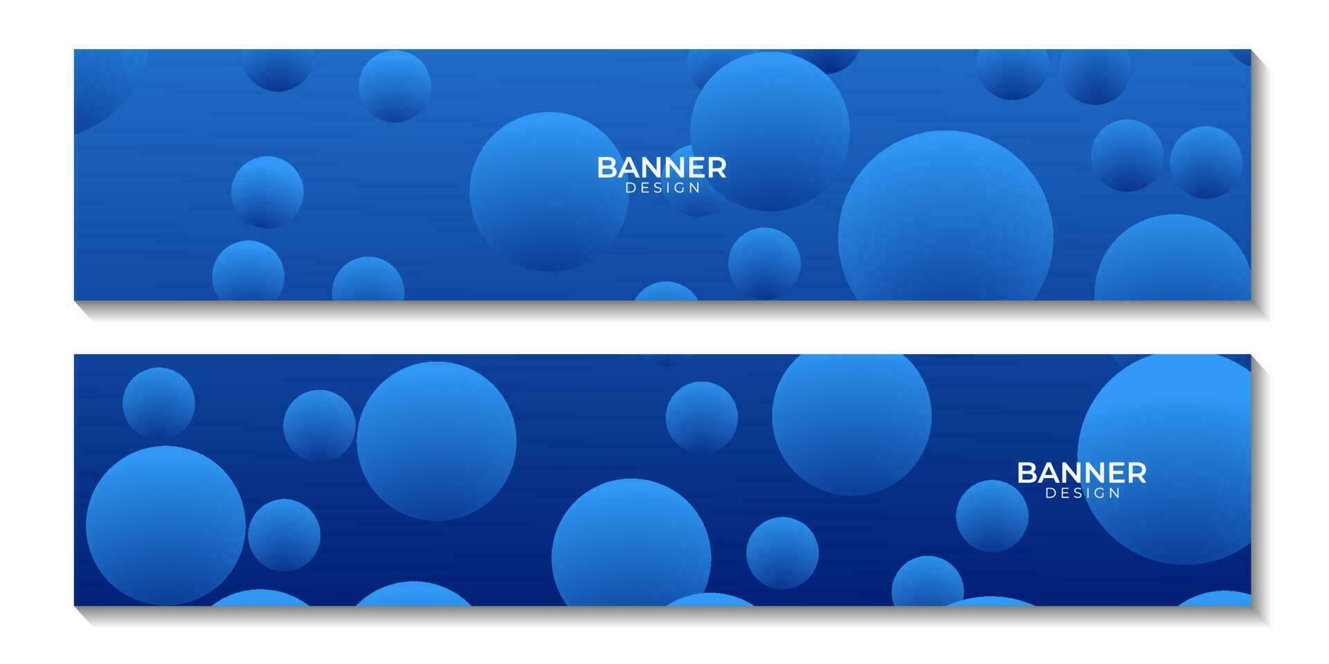 social media banner template with abstract geometric blue water colorful background with circle shape vector