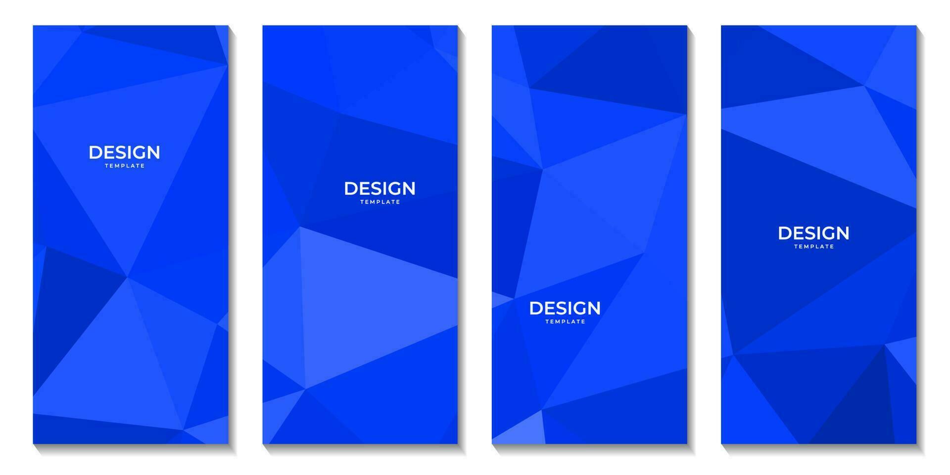 set of brochures. abstract geometric background with triangles for business vector