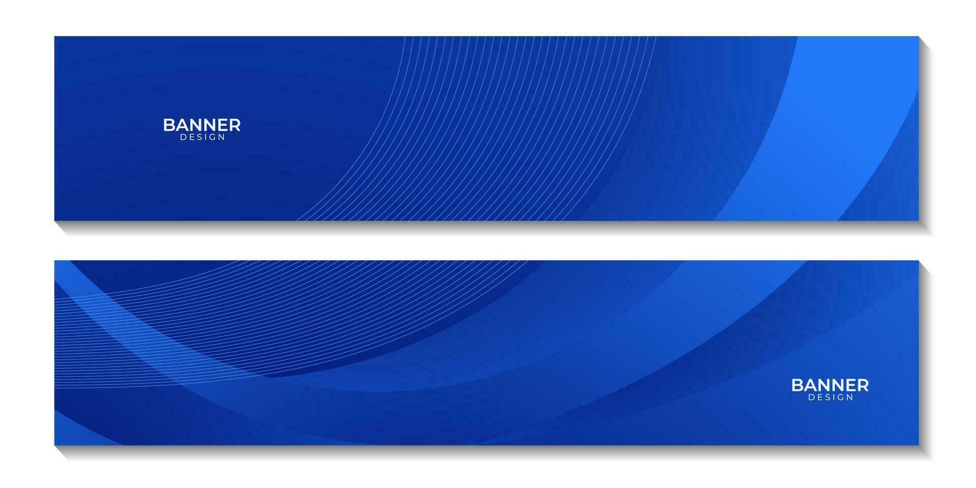 set of abstract blue wave gradient background with lines vector