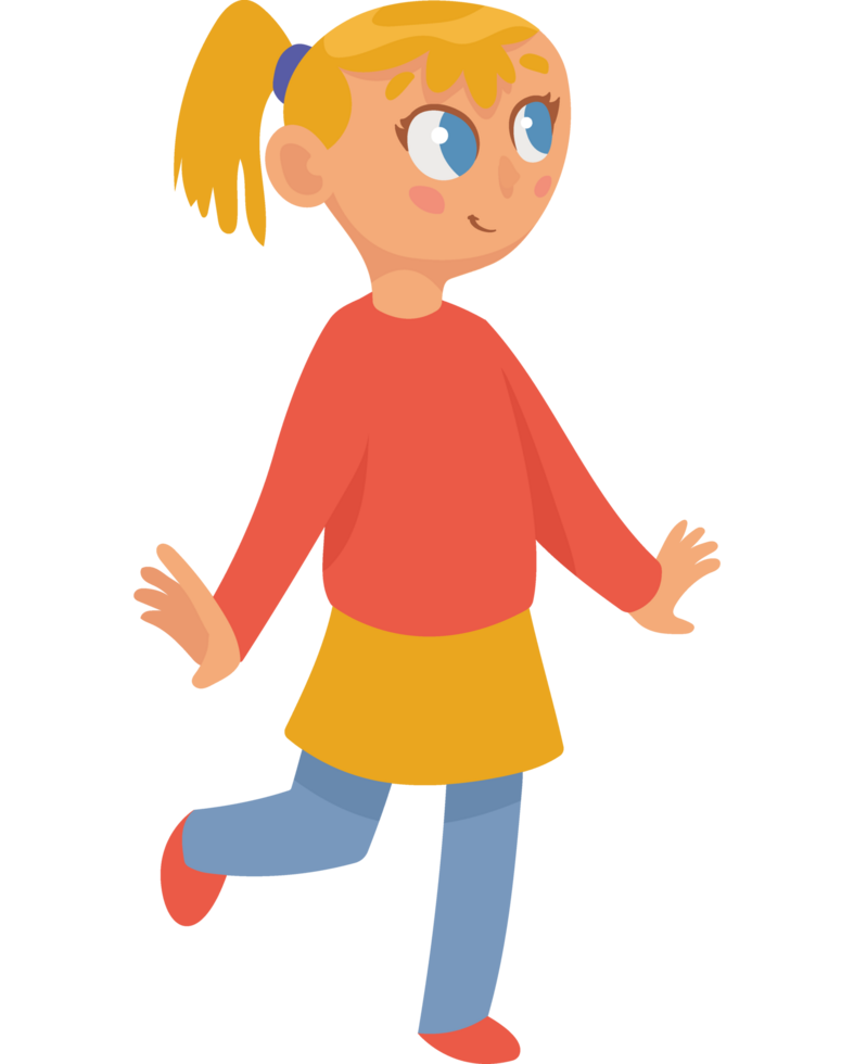 blond little girl standing png