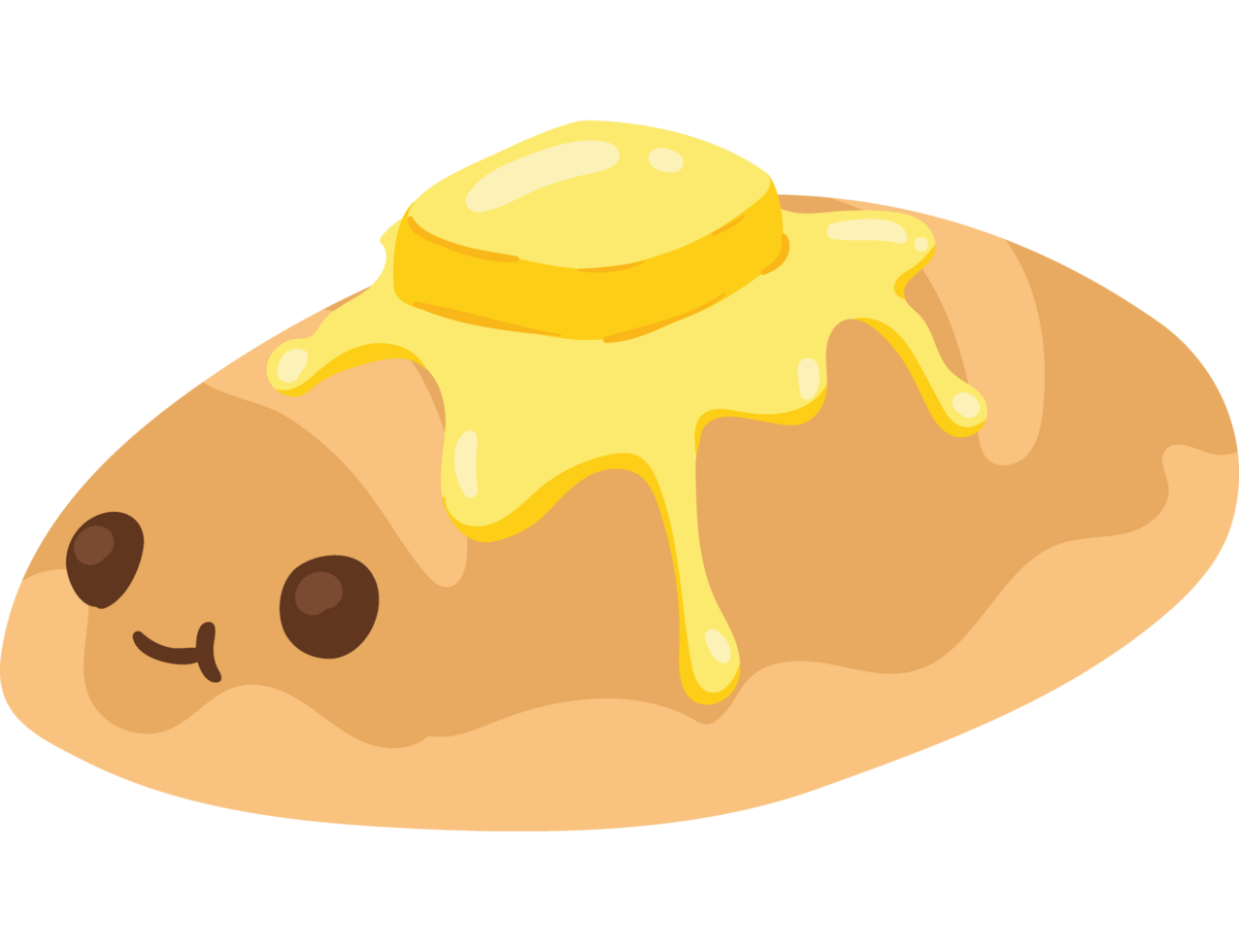 Kawaii-Brot mit Butter png