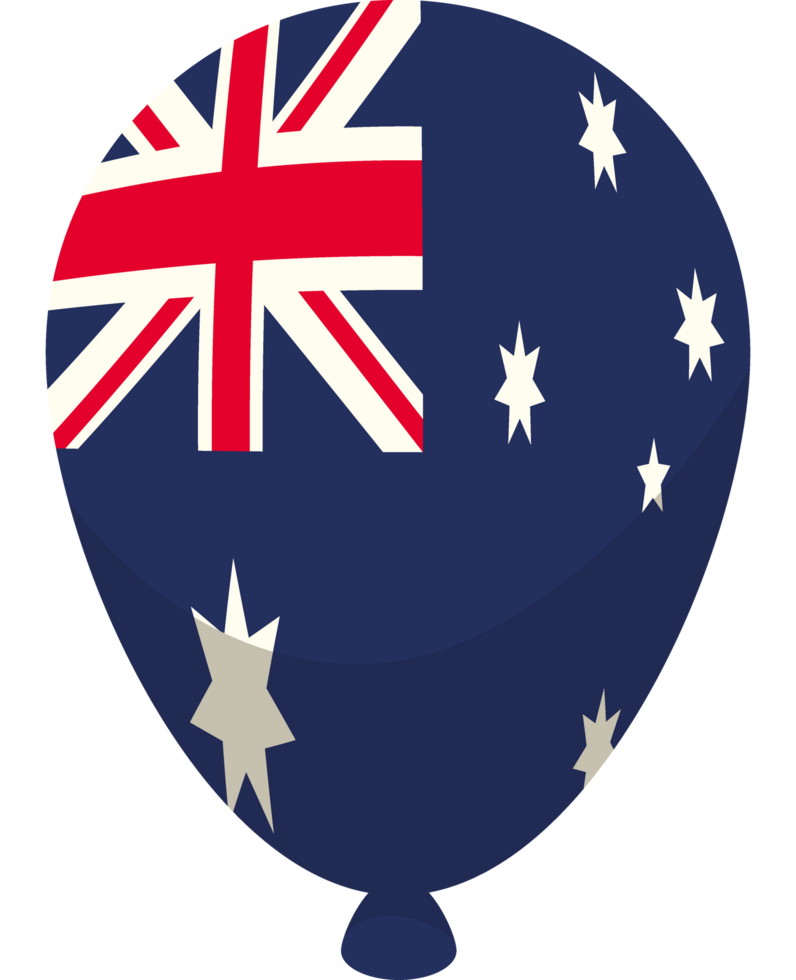 australian flag in balloon helium png