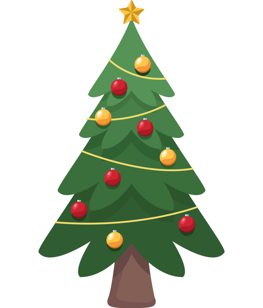 Weihnachtsbaum mit Kugeln png