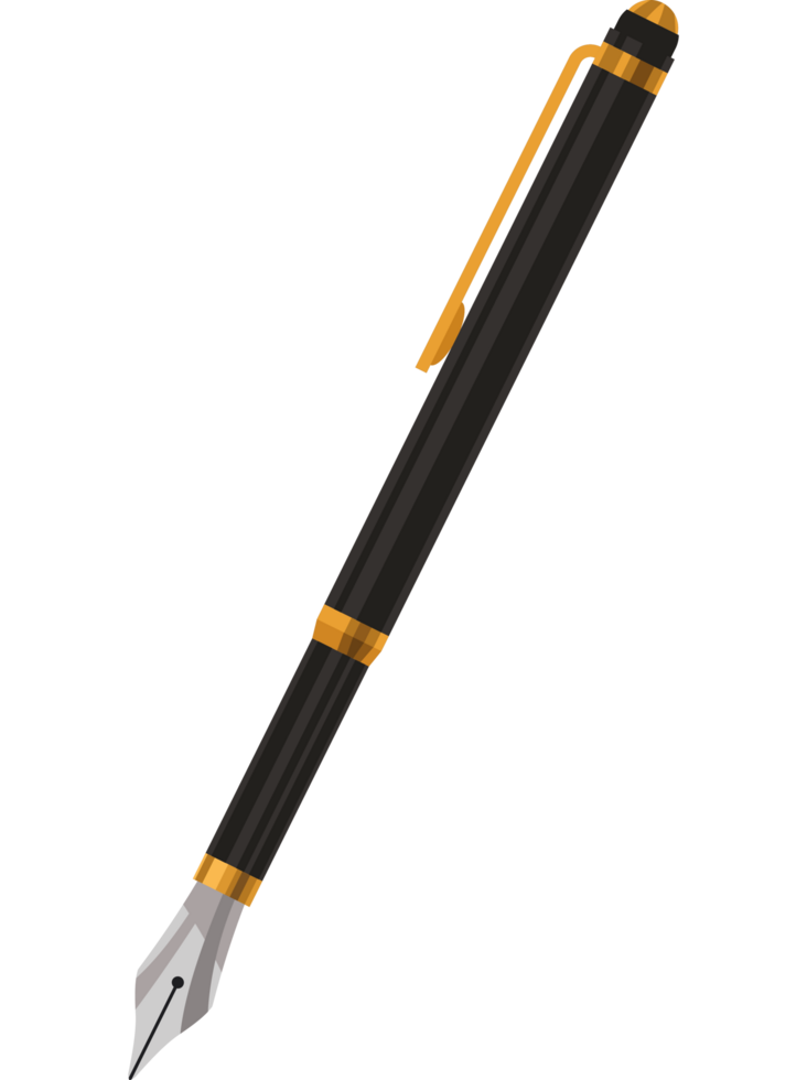 elegante penna inchiostro fornitura png