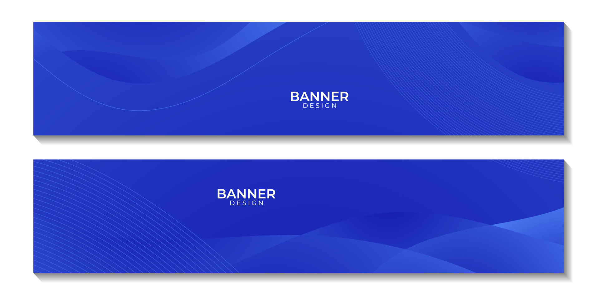 set of banners blue wave background for business 24089674 Vector Art at