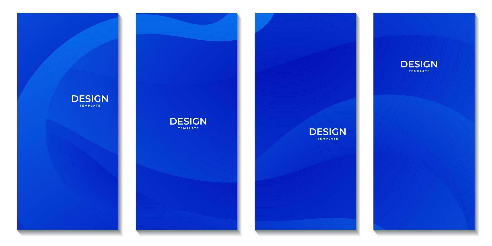 conjunto de folletos azul ola grado resumen antecedentes. vector