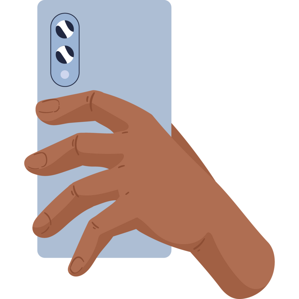 hand lifting smartphone device png