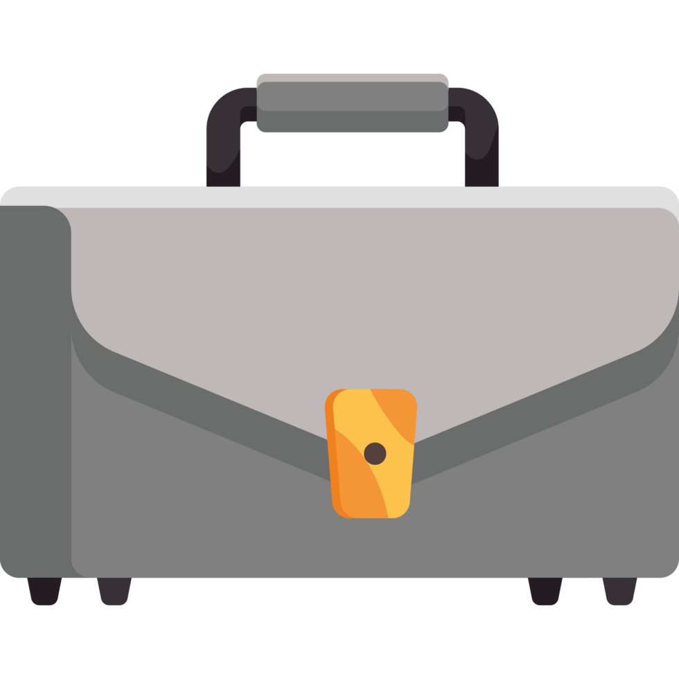 gray portfolio briefcase png