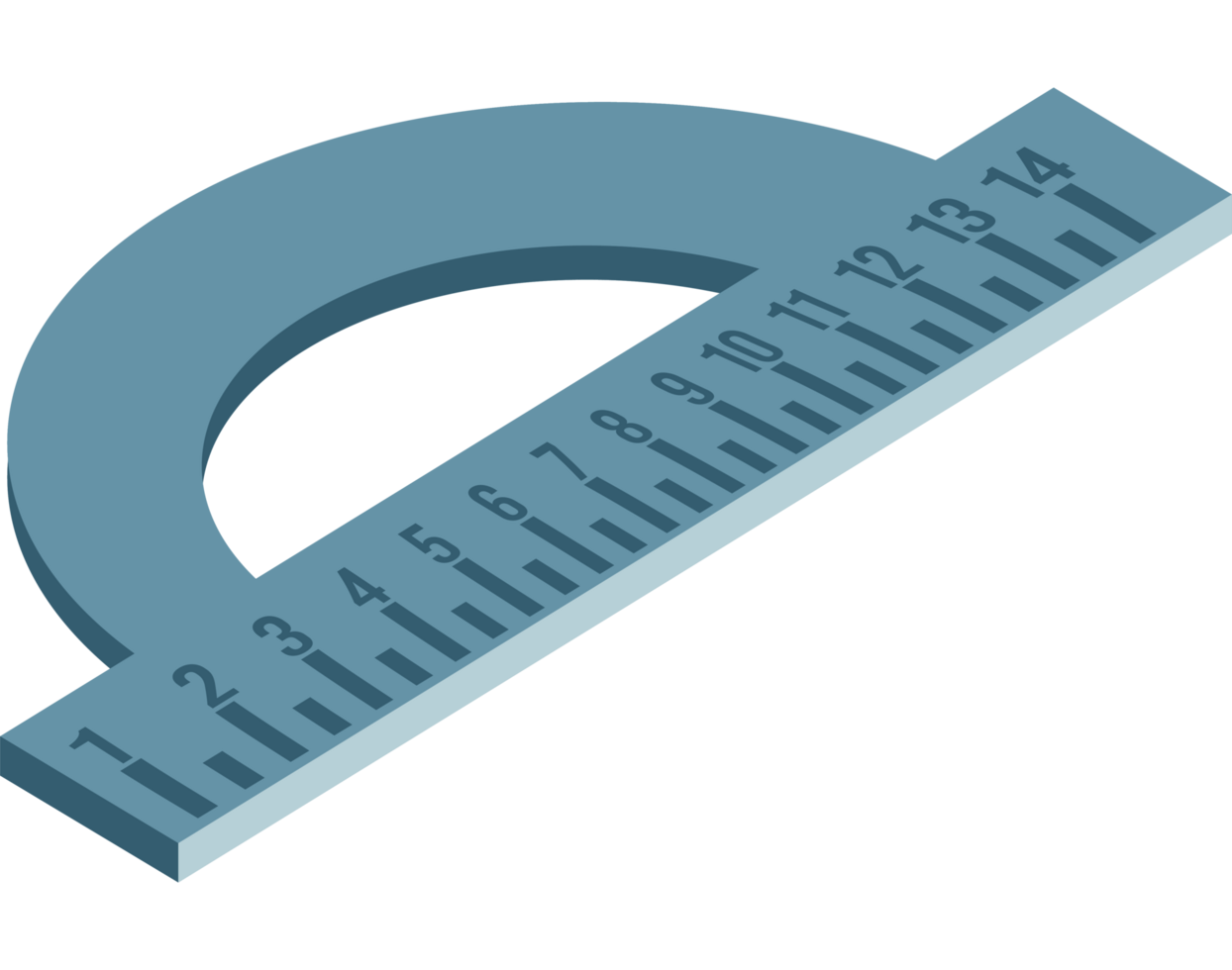protractor school supply isometric 24089783 PNG