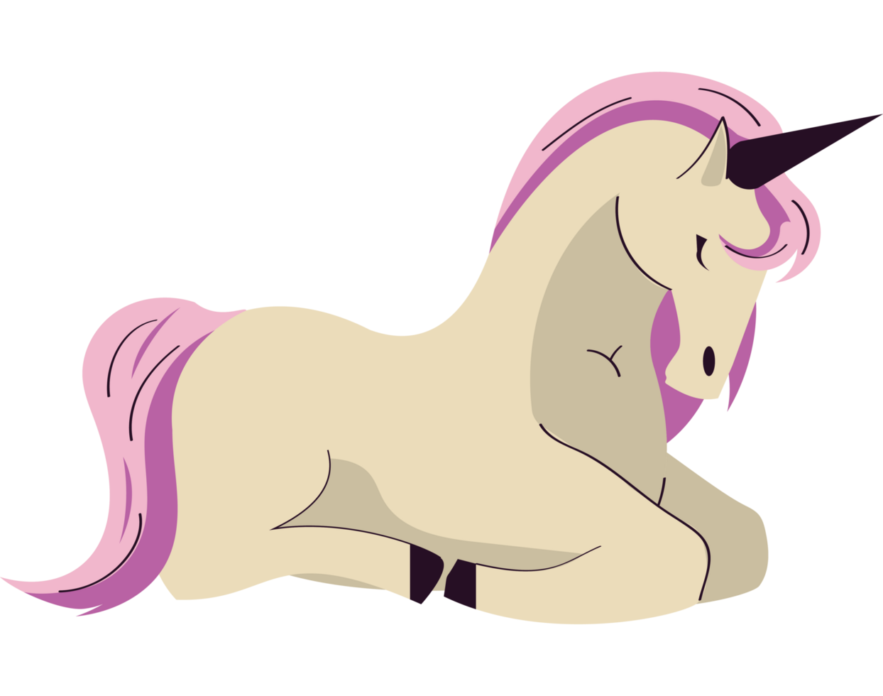 unicorn magic animal lying png