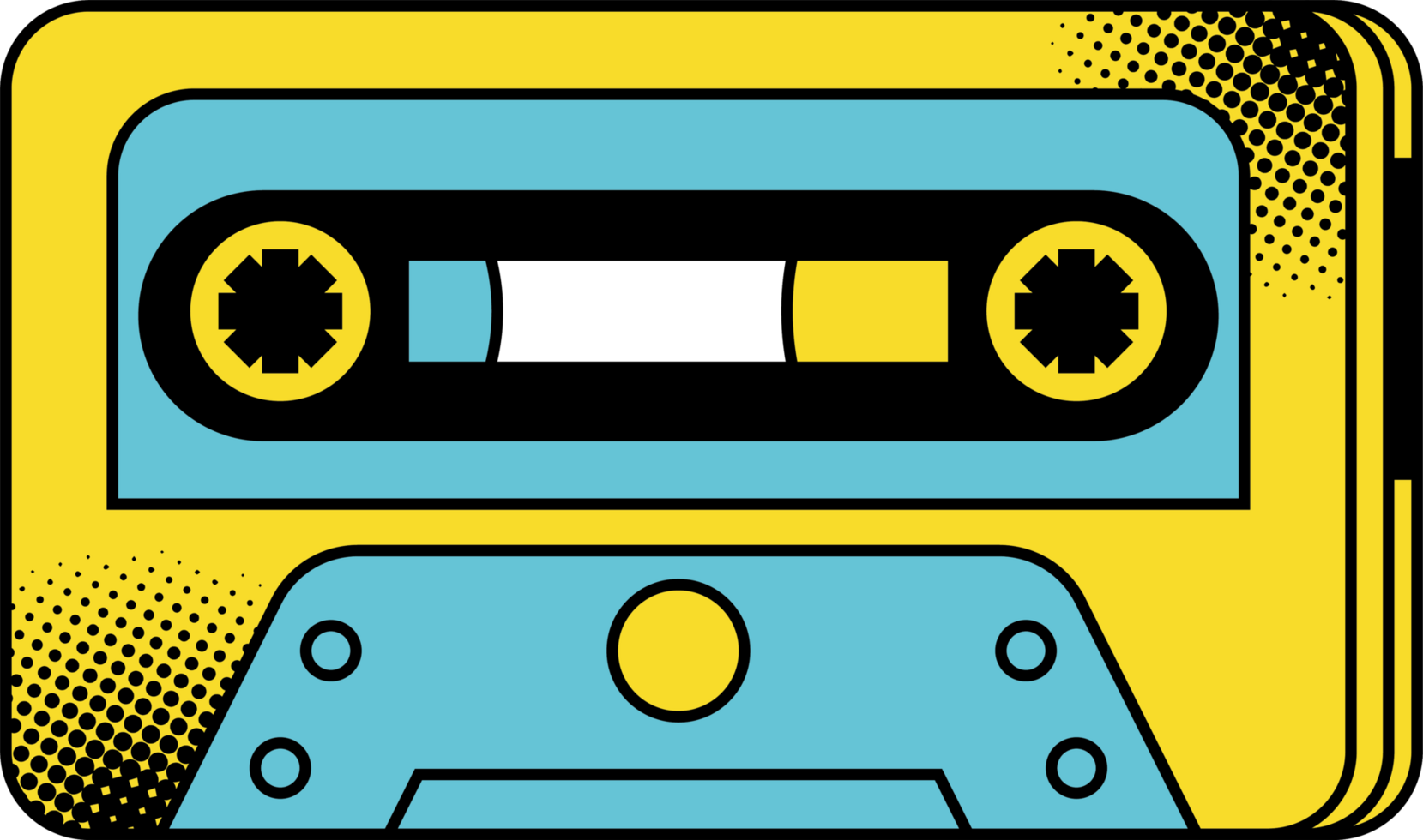 cassette pop art style png