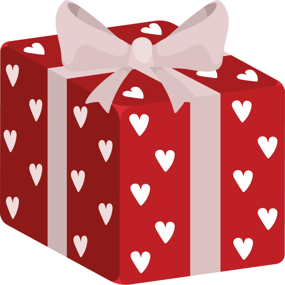 caja de regalo con corazones png