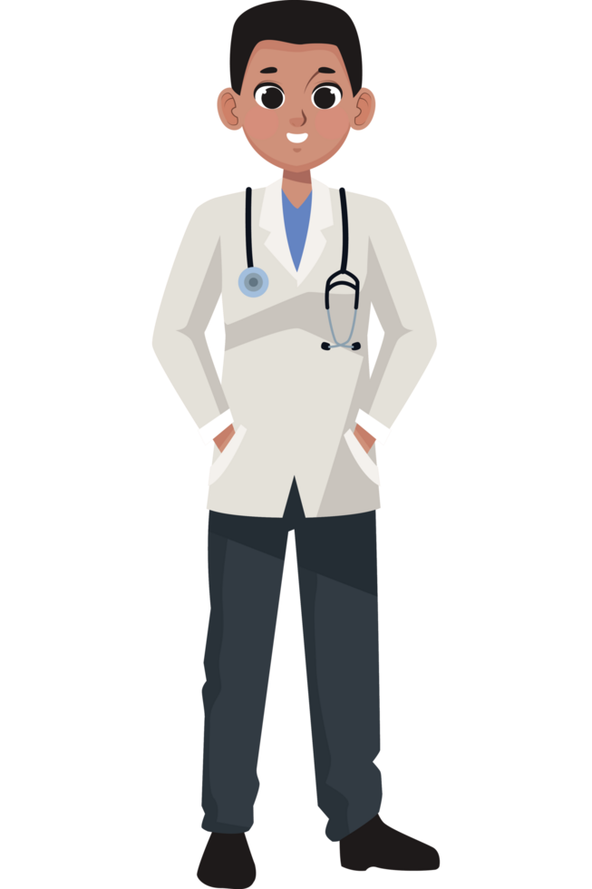 giovane afro professionale medico png