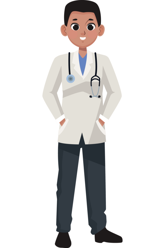 joven médico profesional afro png