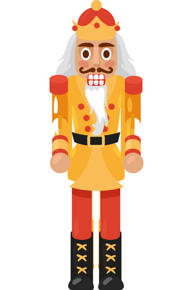 nutcracker soldier with yellow uniform png