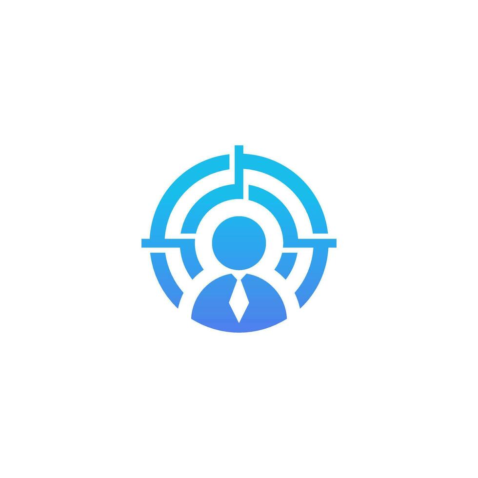 Illustration vector logo for audience target.