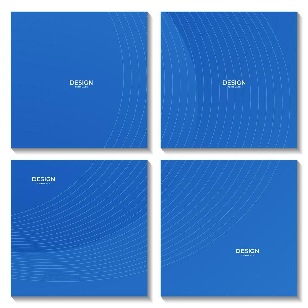 set of squares background. abstract blue wave background for business vector