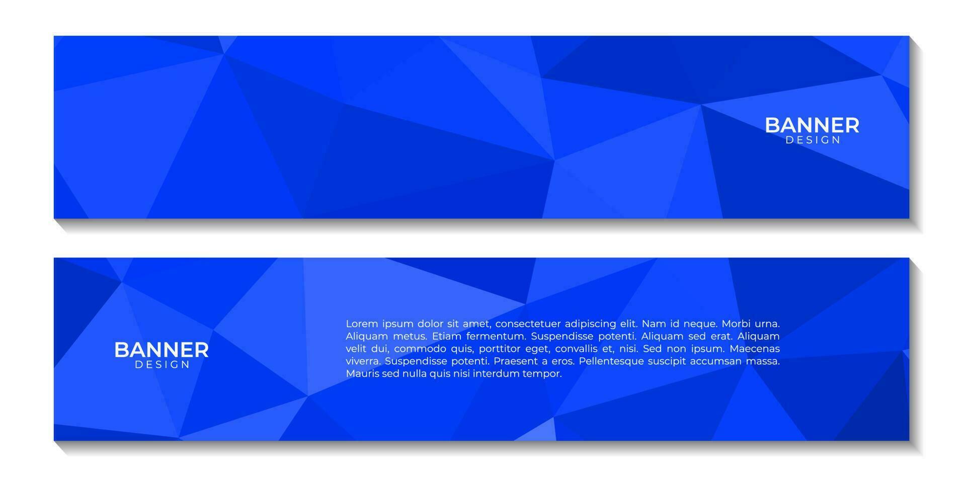set of banners. abstract geometric background with triangles for business vector