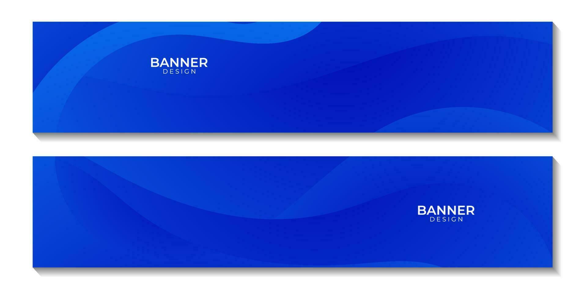 set of banners. blue wave gradeint abstract background vector