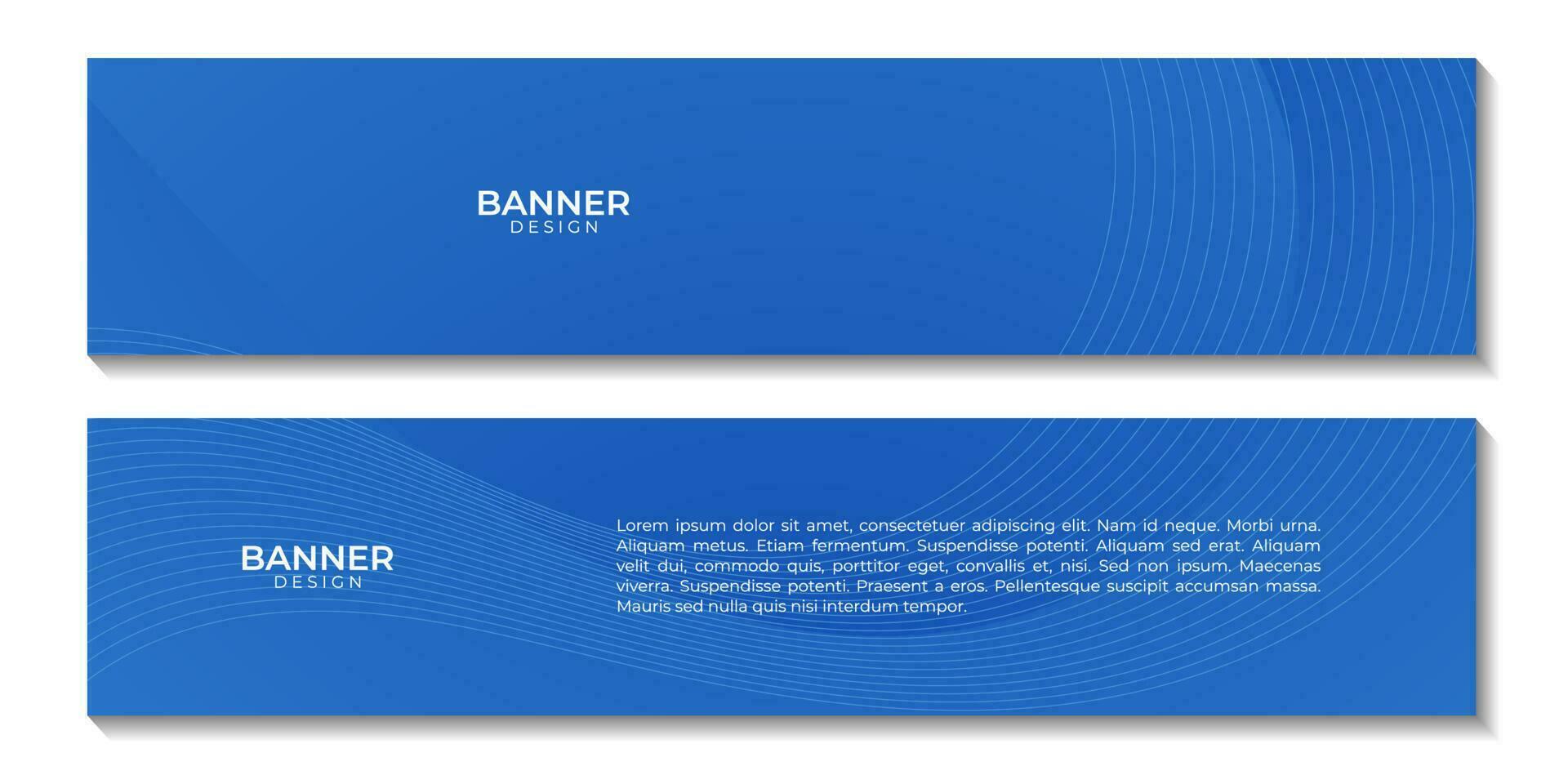 set of banners. abstract blue wave background for business vector