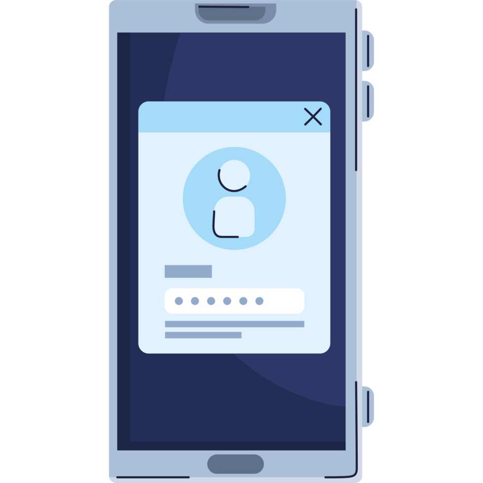 smartphone with account template png