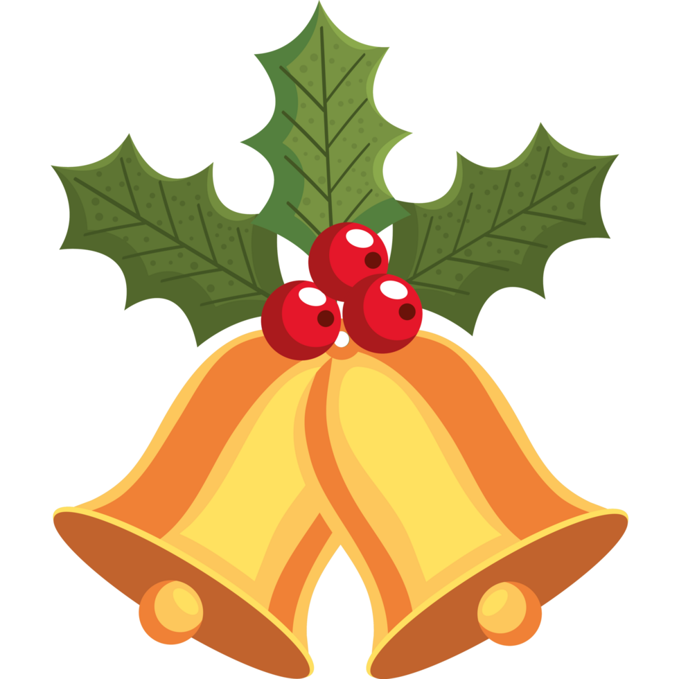 christmas bells and mistletoe png