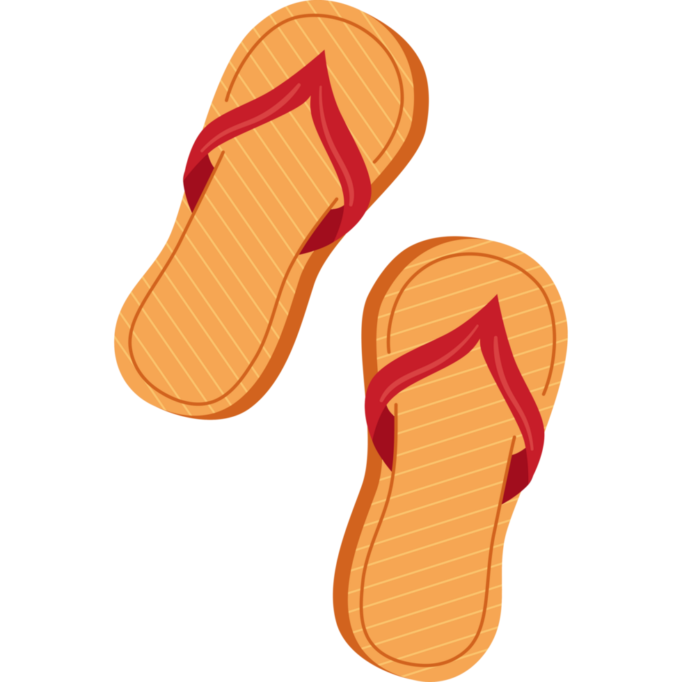 orange flip flops png