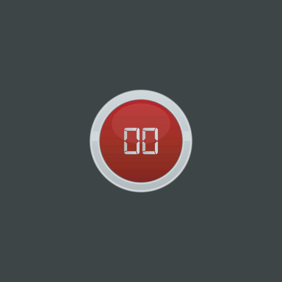 zero button vector icon collection.
