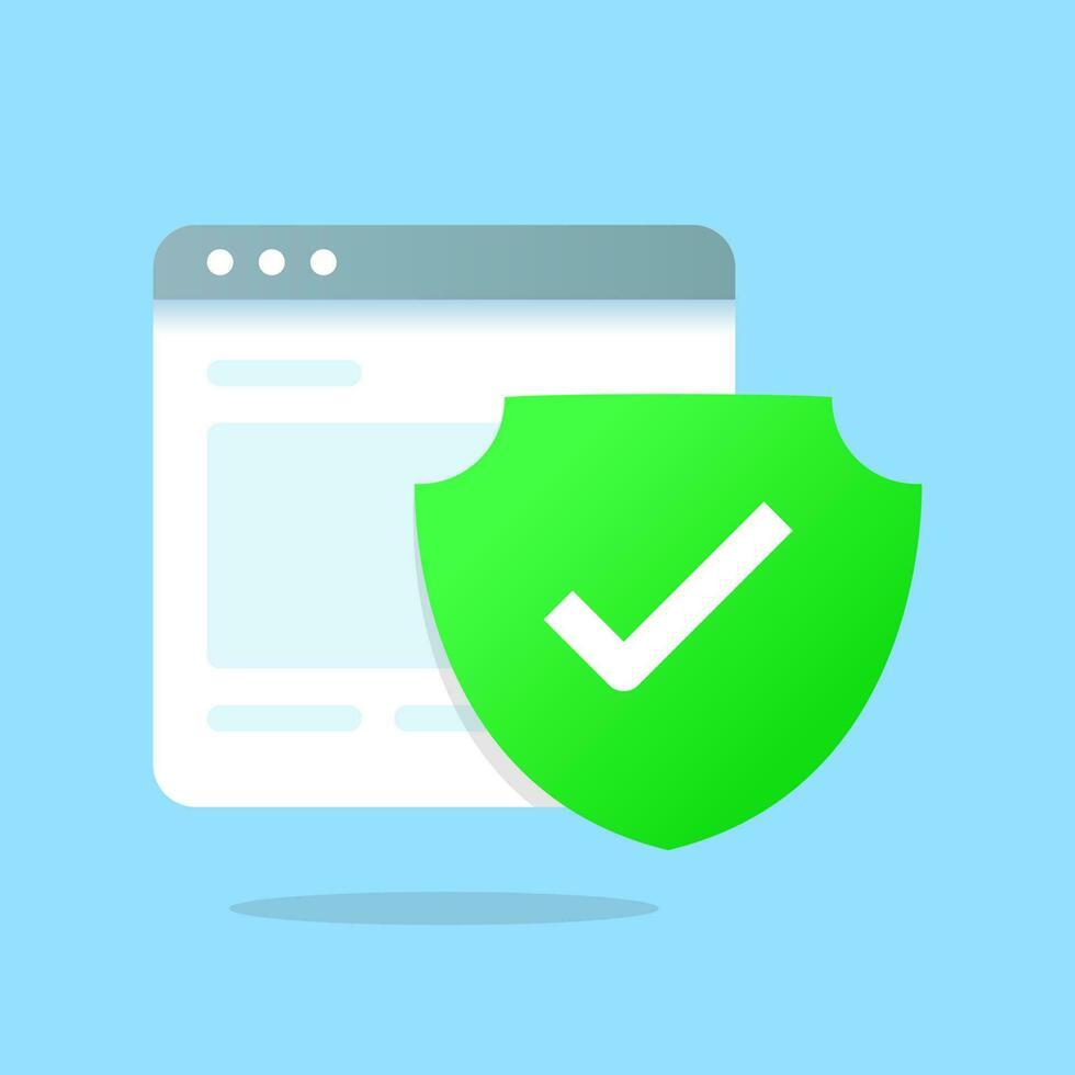 safe browsing concept illustration flat design vector eps10. modern graphic element for landing page, information or message ui, infographic, icon