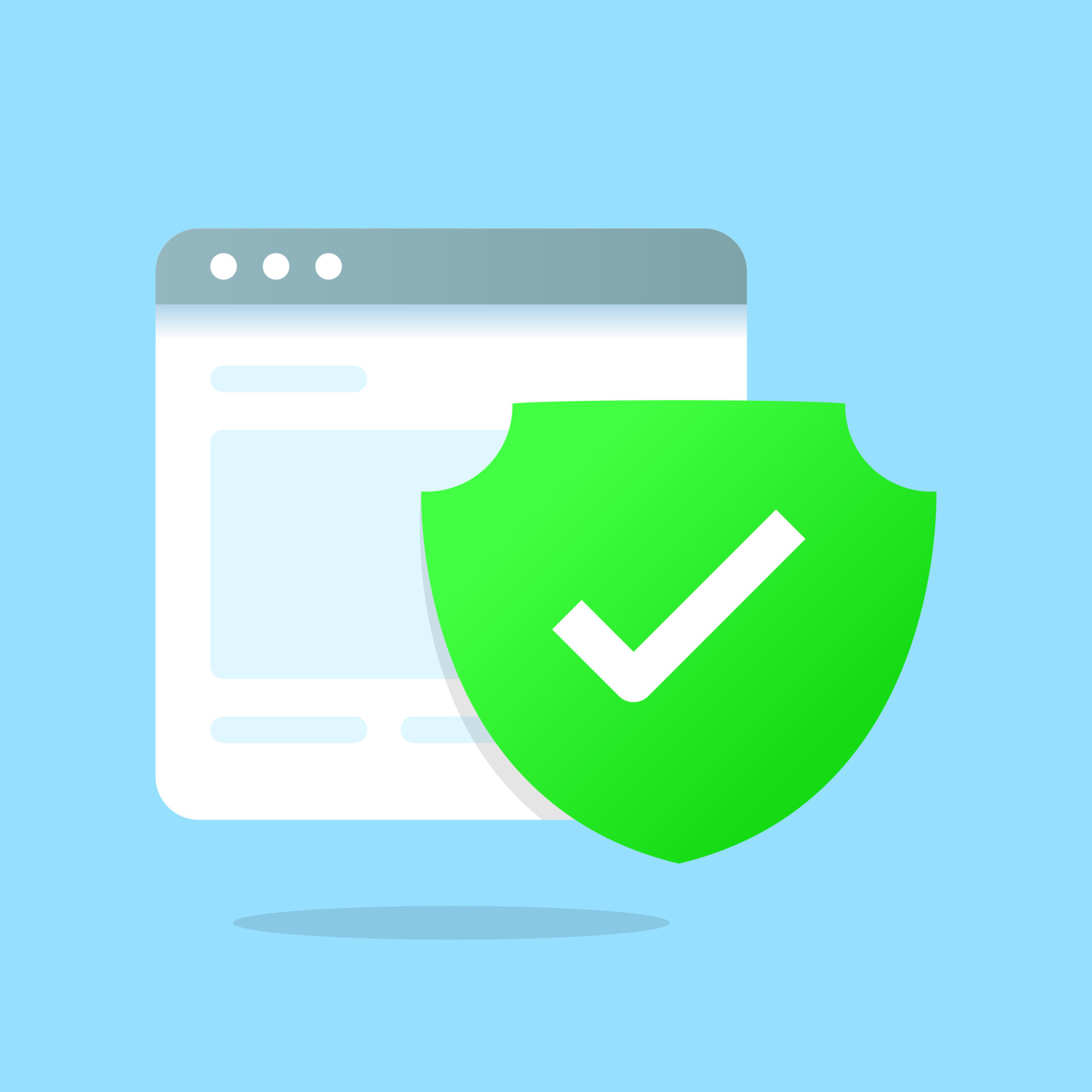 safe browsing concept illustration flat design vector eps10. modern
